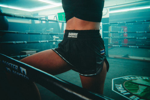 Women's Muay Thai Short's - Black Ombre