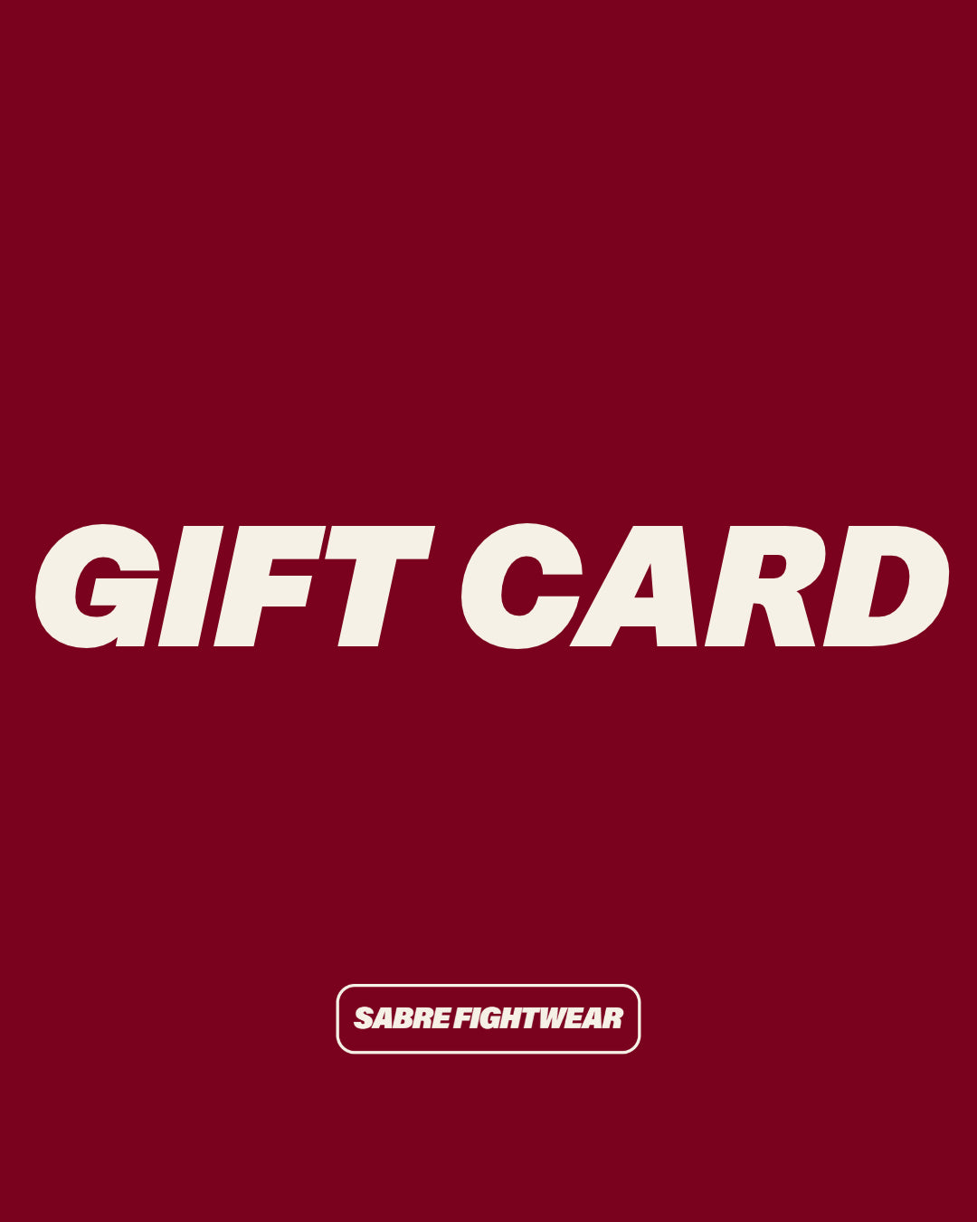 Sabre Fightwear Gift Card